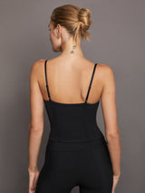 Seamed Tank in Melt - Black