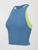 Colorblock High Neck Tank - Coronet Blue  / Charlock