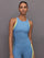 Colorblock High Neck Tank - Coronet Blue  / Charlock