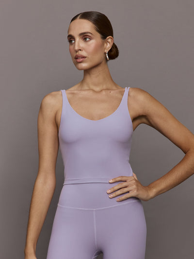 V- Neck Tank in Melt - Lavender Grey