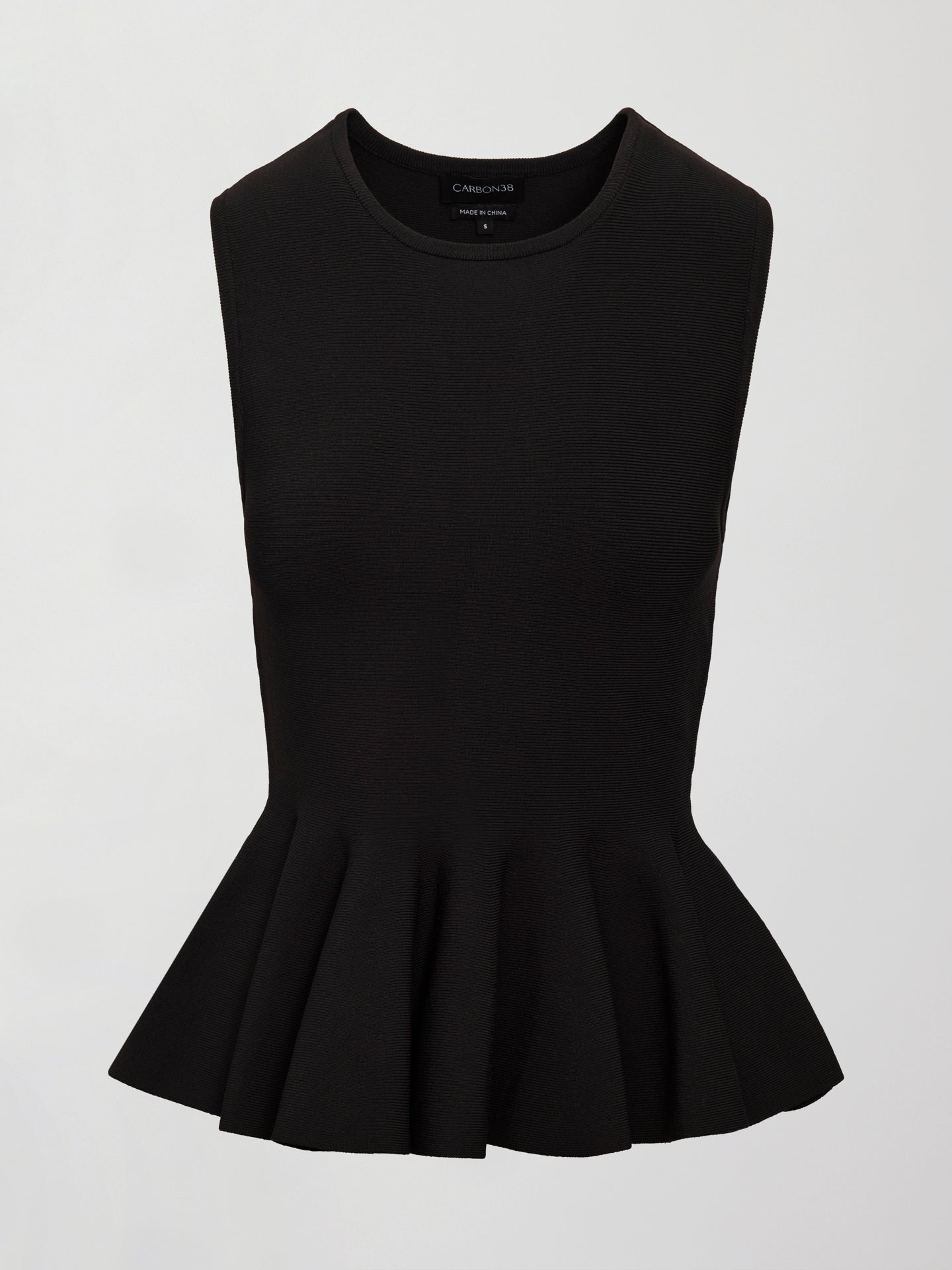 Peplum Sweater Tank - Black – Carbon38