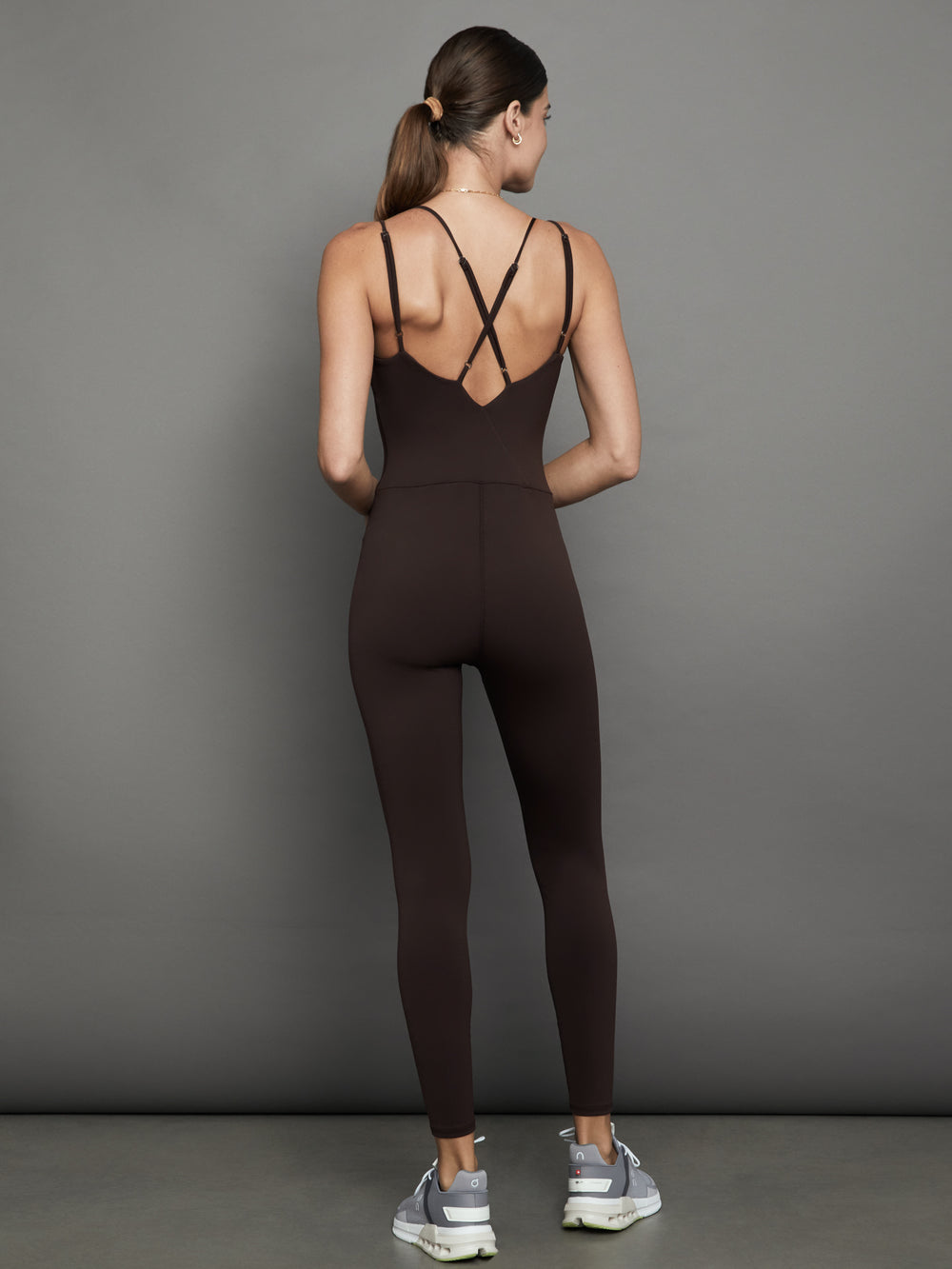 Strappy Jumpsuit in Diamond Compression - Java – Carbon38