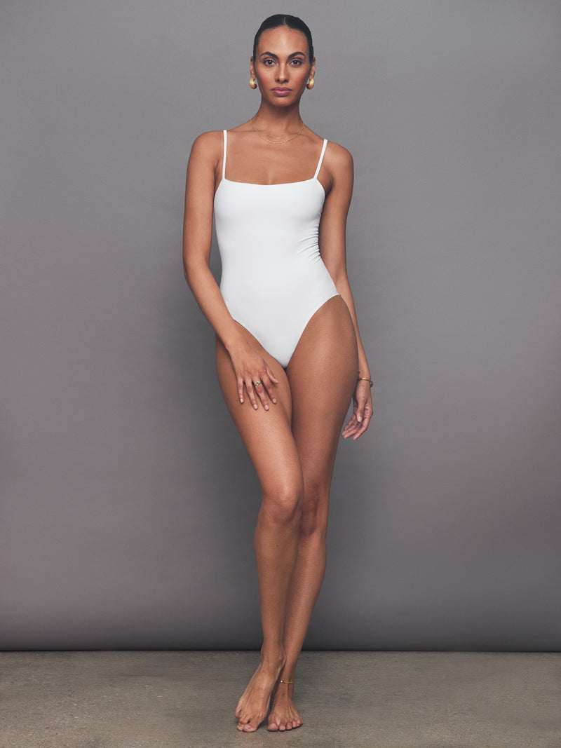 White Swimsuit & Skirt Bundle