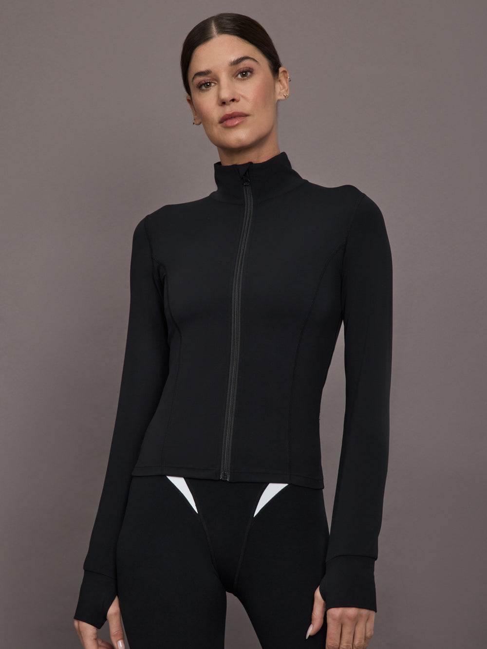 Full Zip Active Jacket in Melt - Black