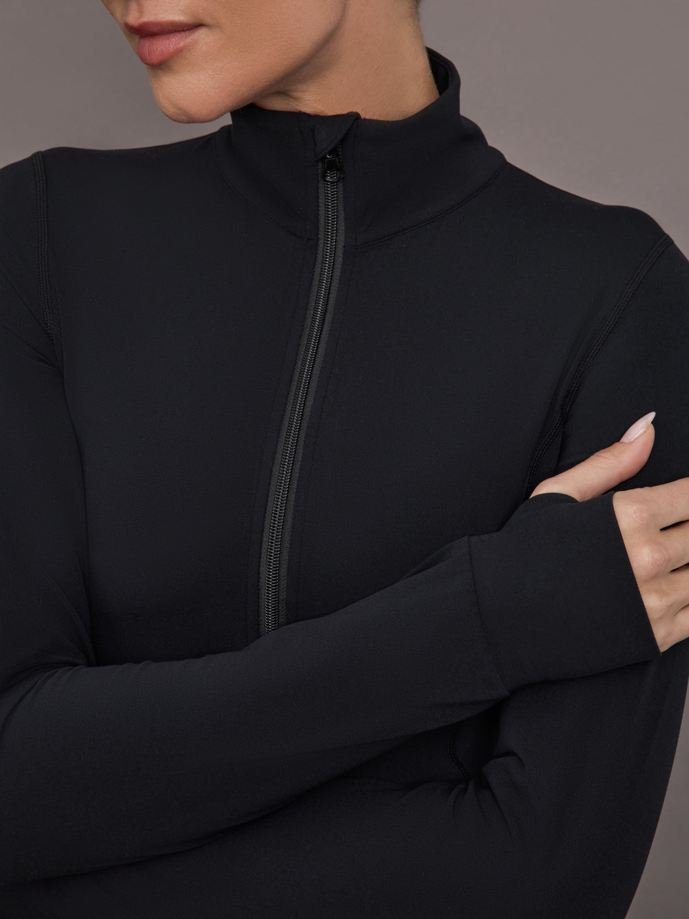 Full Zip Active Jacket in Melt - Black