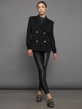 Oversized Scuba Blazer - Black