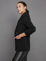 Oversized Scuba Blazer - Black