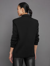 Oversized Scuba Blazer - Black