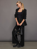 Oversized Scuba Blazer - Black