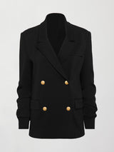 Oversized Scuba Blazer - Black