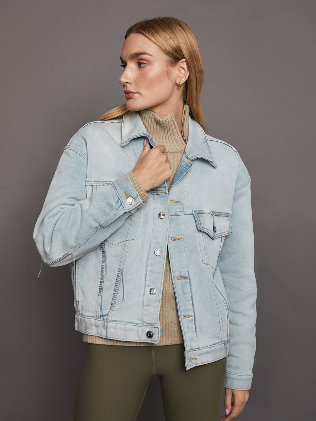 Ladies Women Fashion Denim Jacket Oversized Urban Streetwear Jeans Long  Sleeve | eBay