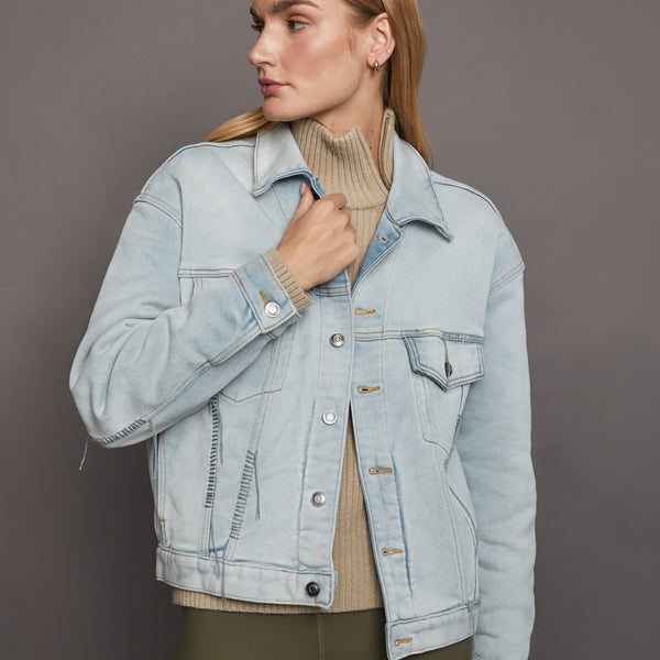 OVERSIZED DENIM JACKET - DENIM BLUE