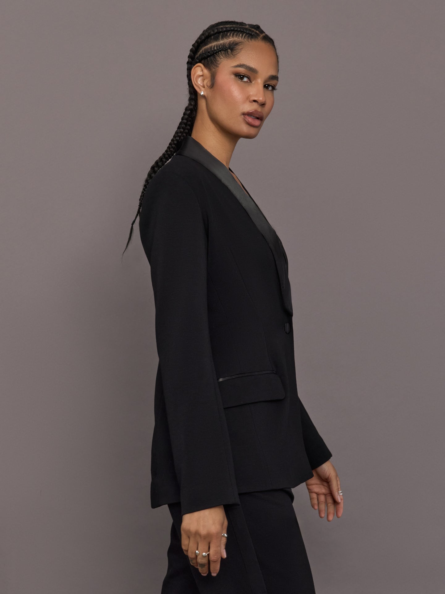 Tuxedo Blazer in Scuba - Black – Carbon38