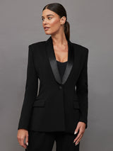 Tuxedo Blazer - Black