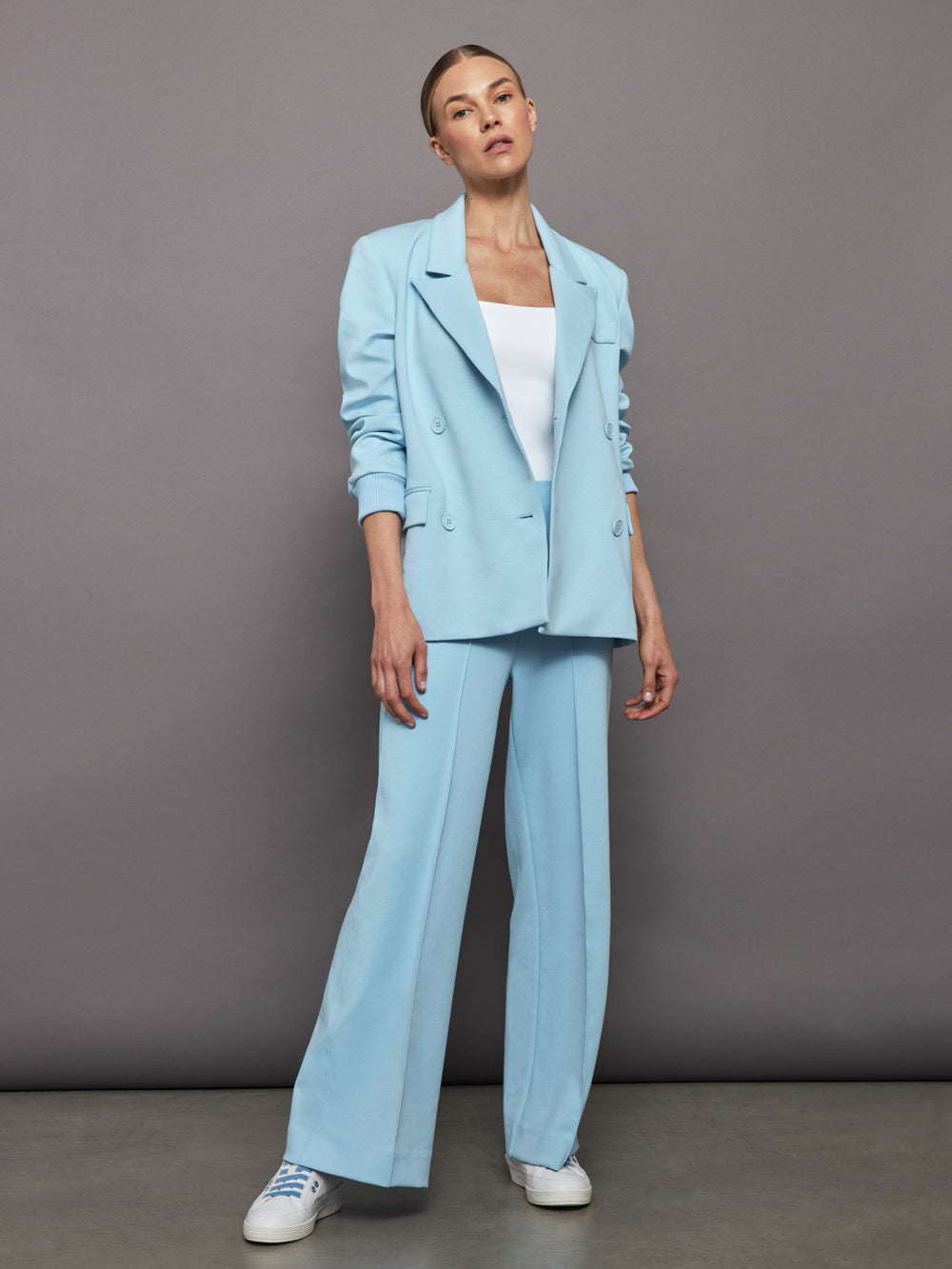 Oversized Blazer with Cuffs - Quiet Tide