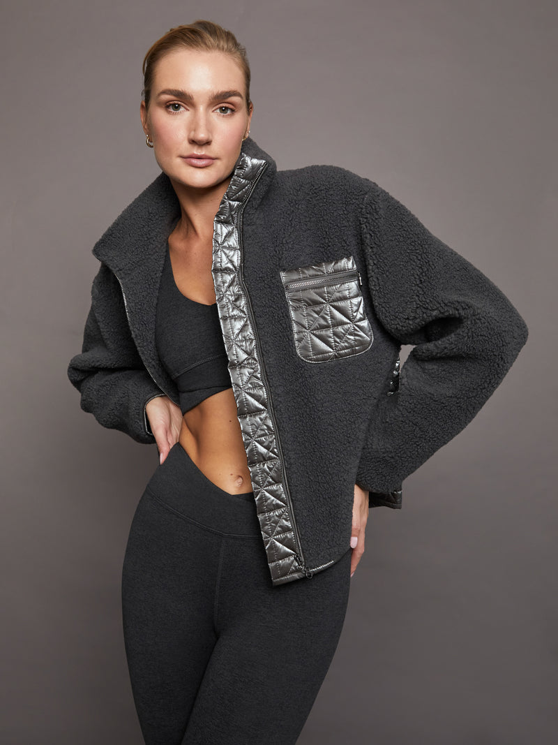 GRAY METALLIC JACKET