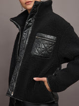 High Shine Sherpa Jacket - Black