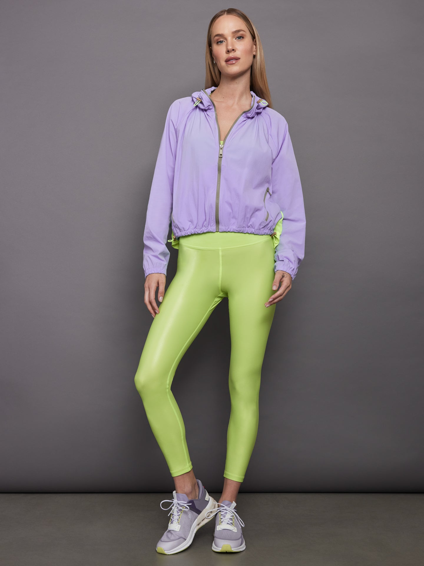 Lime green running online jacket