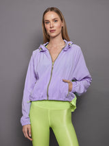 Pleated Back Running Jacket - Sweet Lavender / Acid Lime