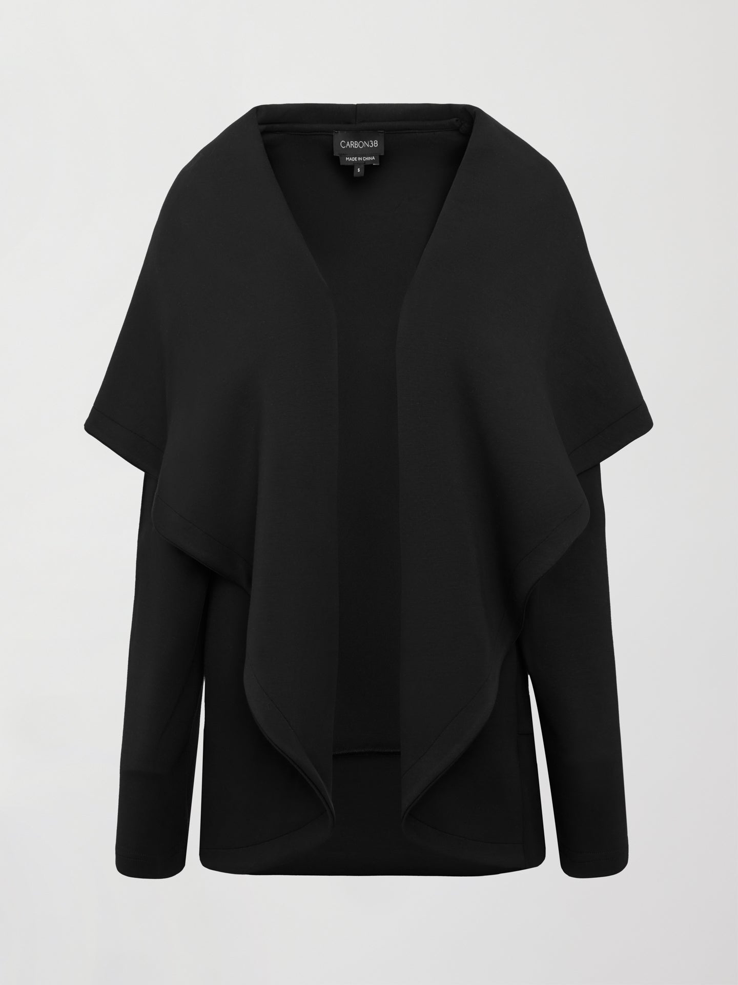 OMMO COCOON SWEAT SK ブラック　36 Knit Cocoon Cardigan in Interlock - Black – Carbon38
