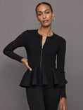 Peplum Zip Up