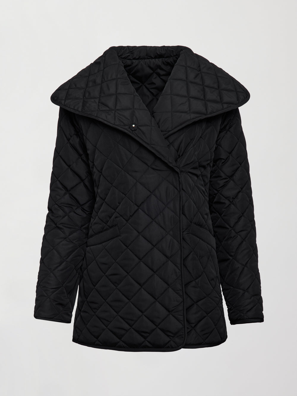 Quilted Coat - Black