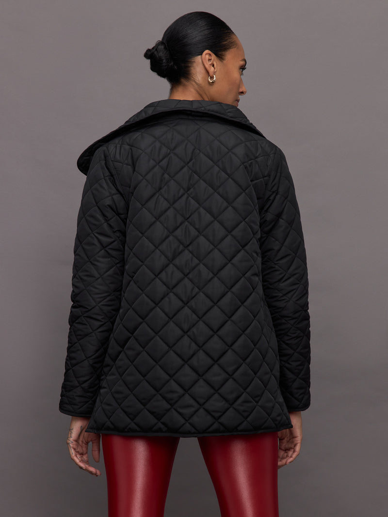 Quilted Coat - Black