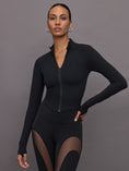 Mock Neck Corset Zip Top in Melt