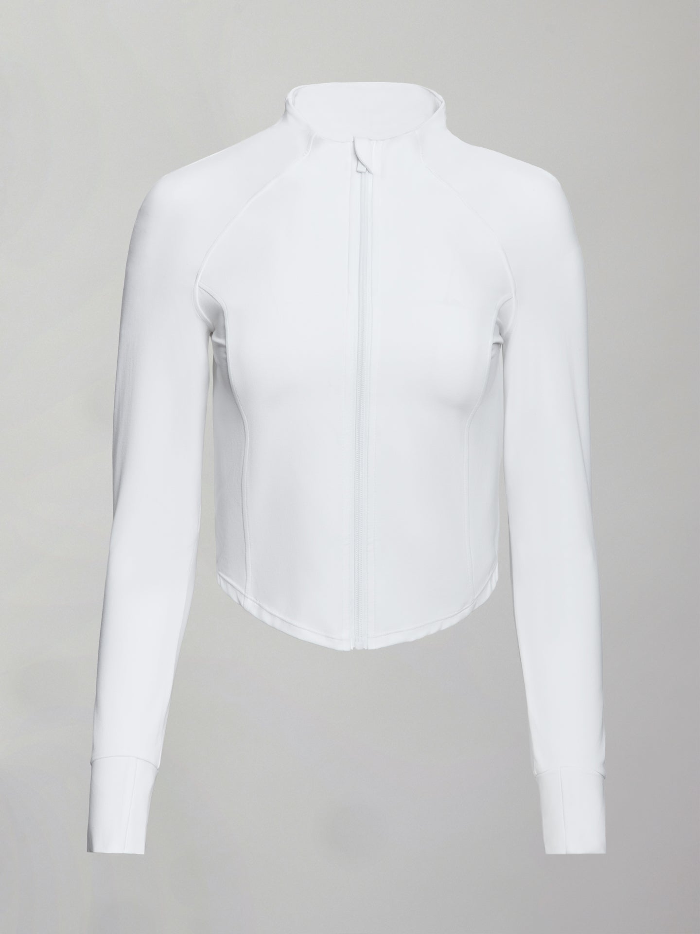 Mock Neck Corset Zip Top in Melt - White – Carbon38