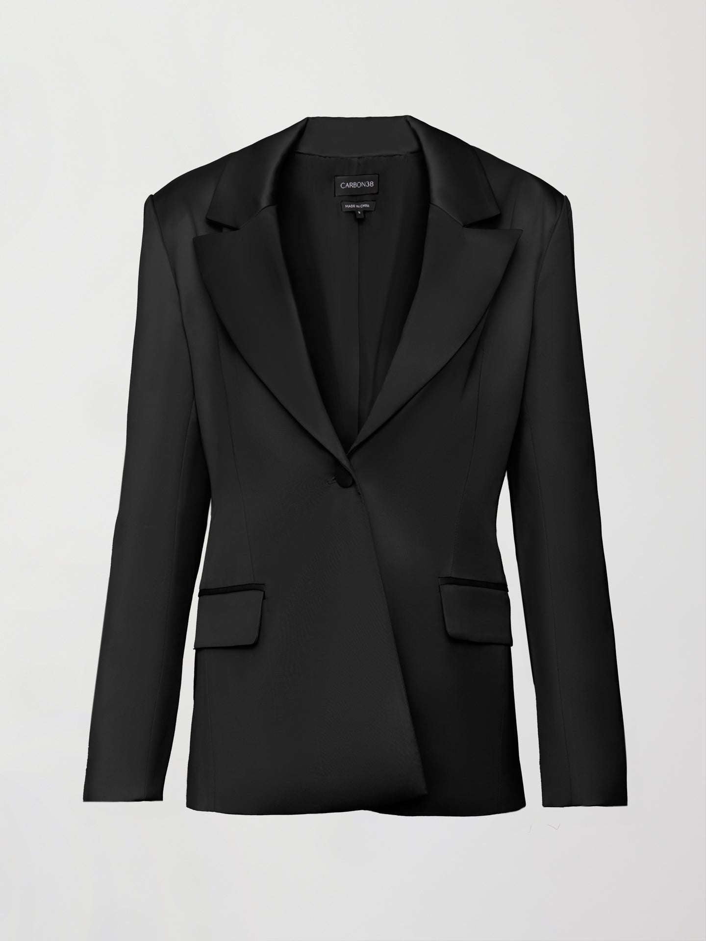 Satin Blazer - Black – Carbon38