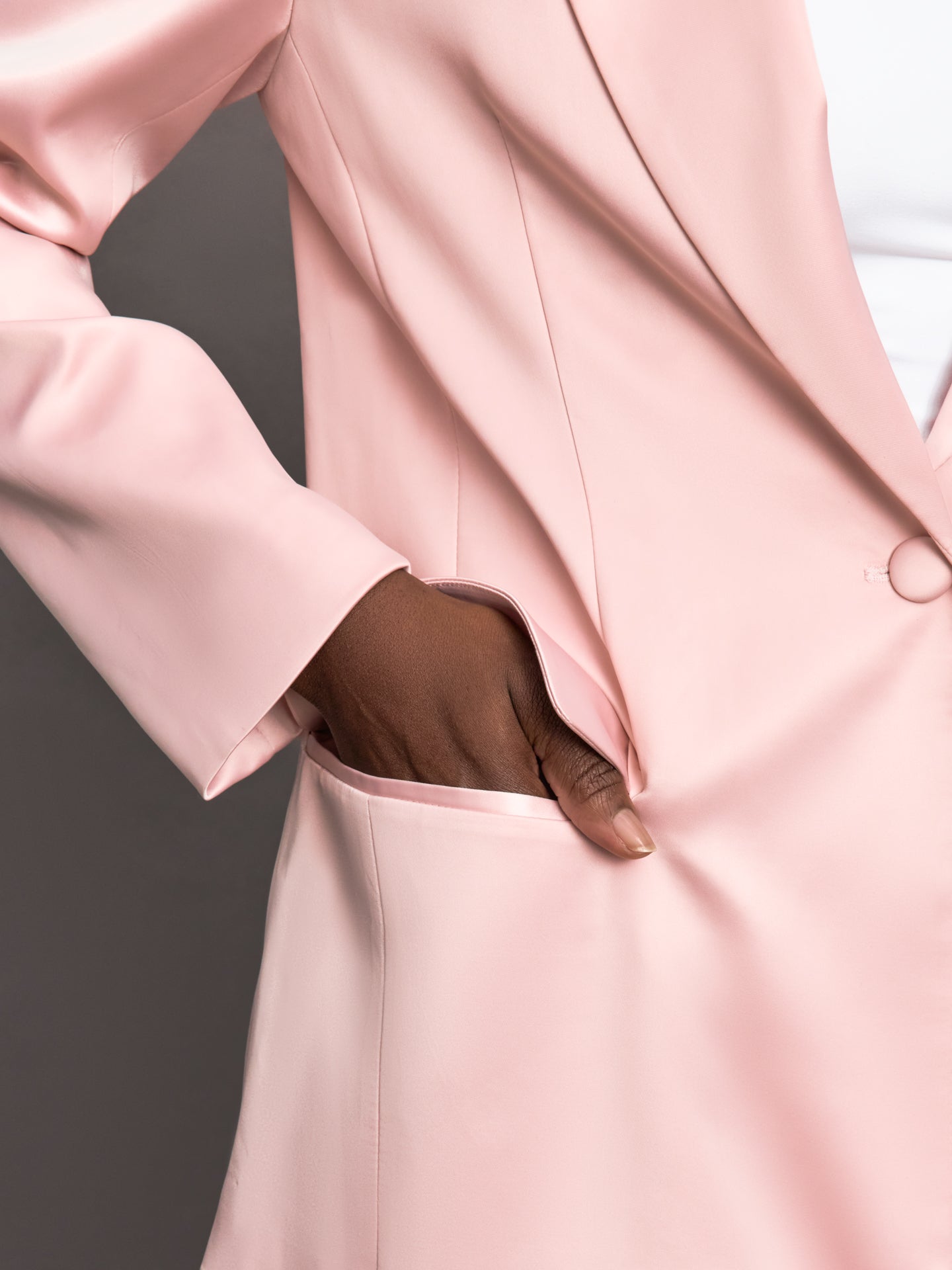 Satin Blazer - Blush – Carbon38