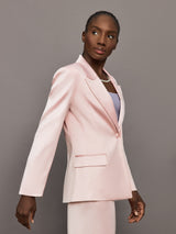 Satin Blazer - Blush