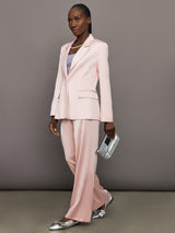 Satin Straight Leg Pant - Blush