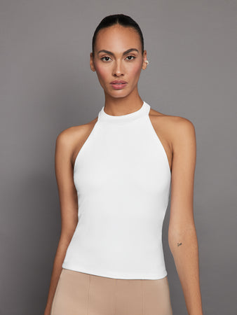 SLEEVELESS MOCK NECK TOP IN MELT