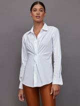 Twisted Tunic Shirt - White