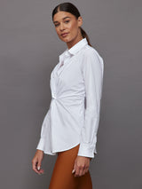 Twisted Tunic Shirt - White