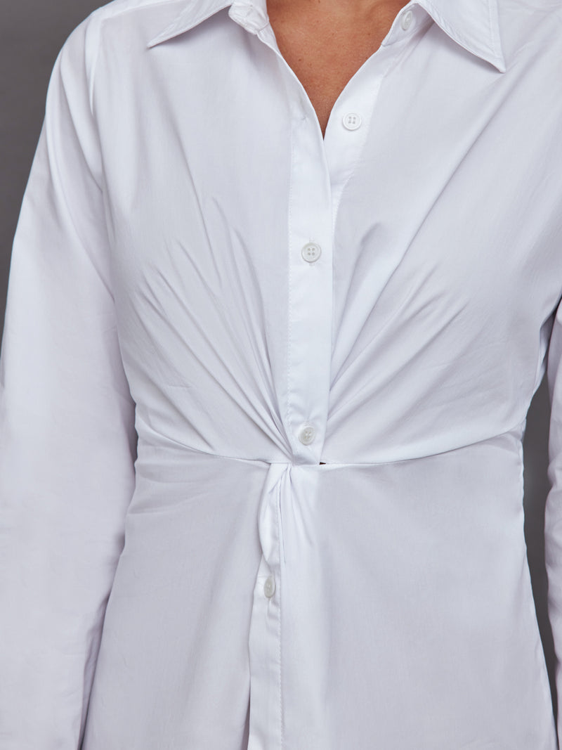 Twisted Tunic Shirt - White