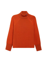 Raglan Zip Pullover - Orange