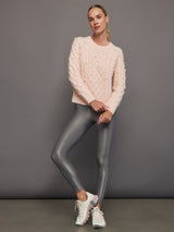 Pearl Embellished Sweater - Rose Cloud