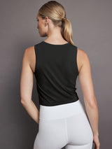 Front Twist Tank - Black