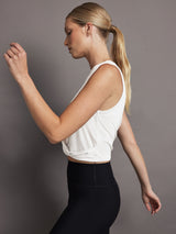 Front Twist Tank - White