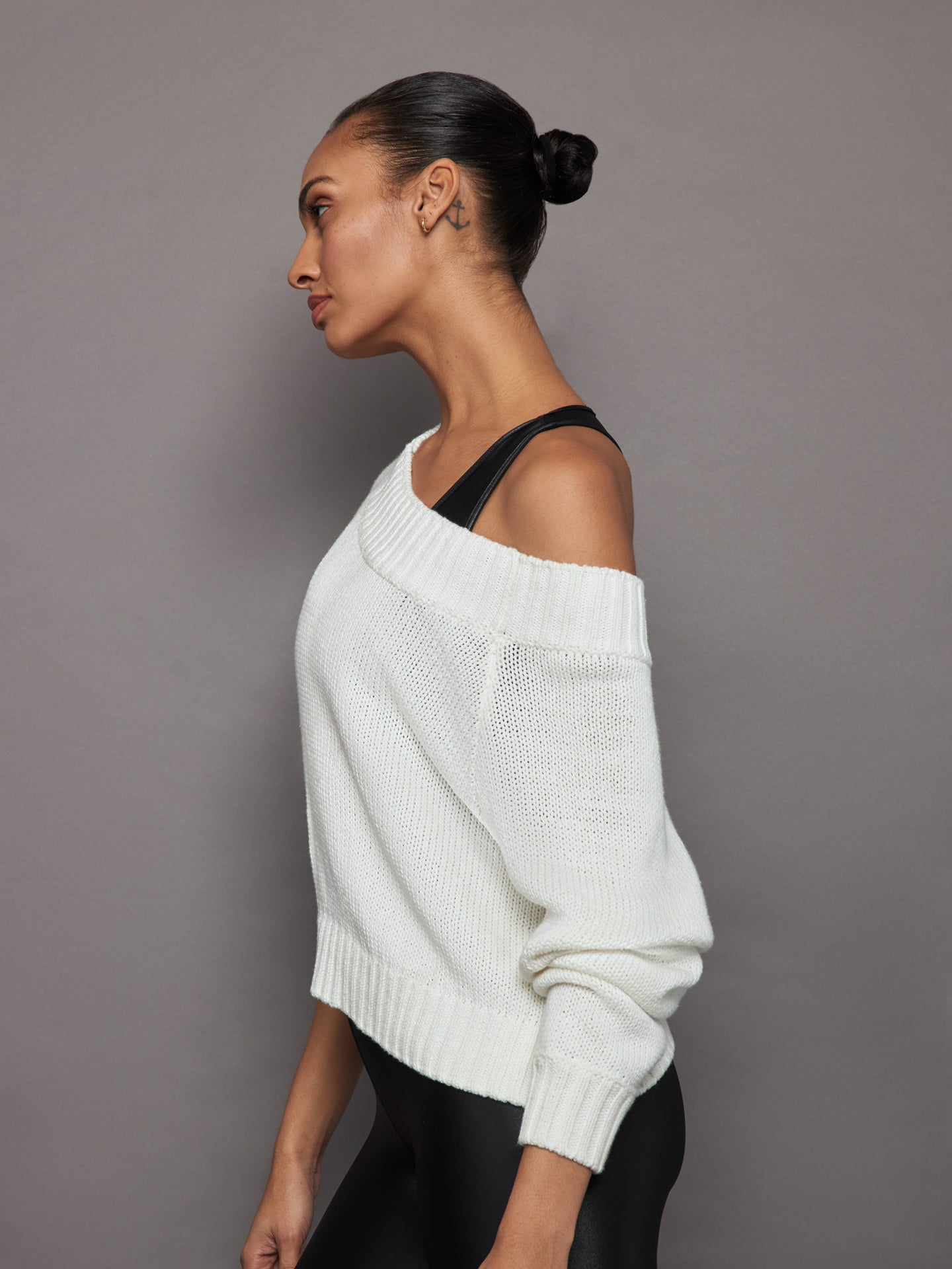 Slouchy off the sale shoulder sweater canada