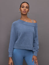 Wool Blend Slouchy Knit Sweater