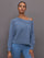 Wool Blend Slouchy Knit Sweater - Heather Coronet