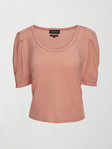 Puff Sleeve Tee - Muted Clay