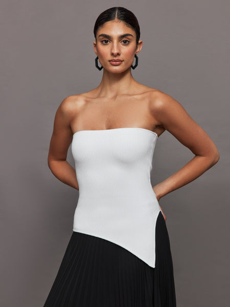 Asymmetrical Sweater Top - Ivory – Carbon38