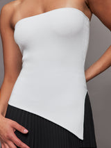 Asymmetrical Sweater Top - Ivory