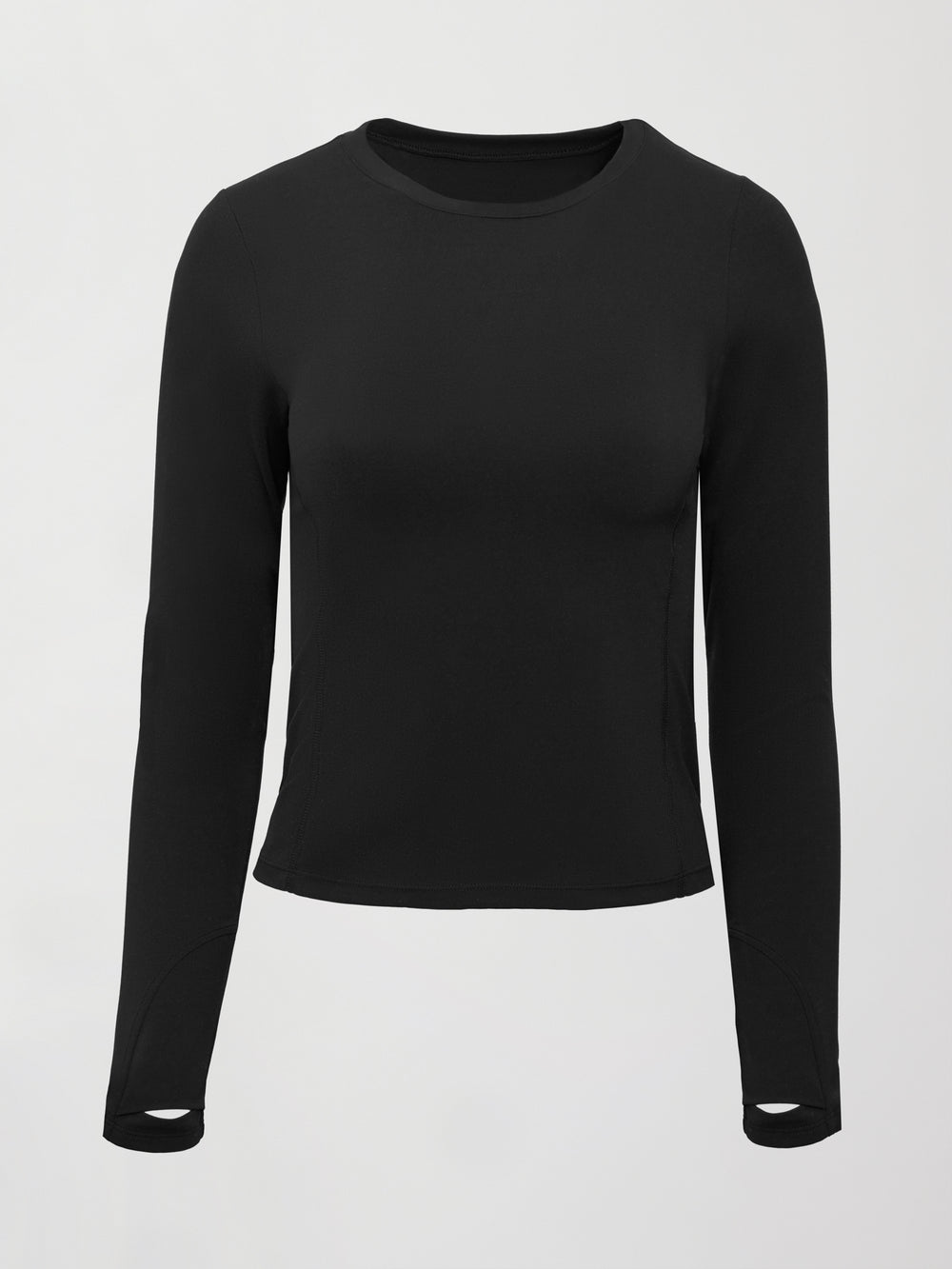 Long Sleeve Crew Neck in Melt - Black