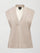 V Neck Knit Vest in Interlock - Taupe Heather