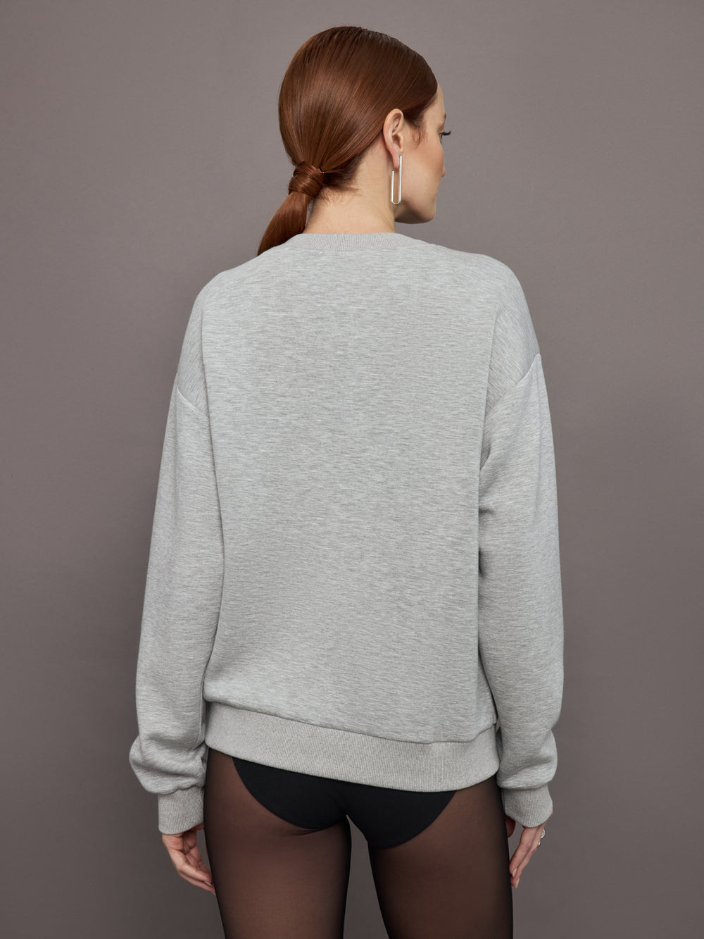 Martini Embellished Sweatshirt - Heather Grey